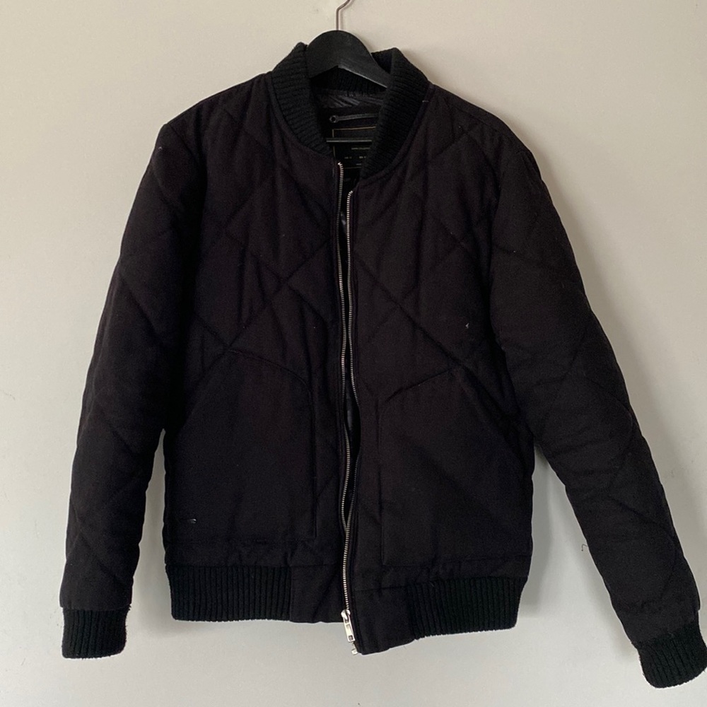Zara Quilted Bomber Jacket